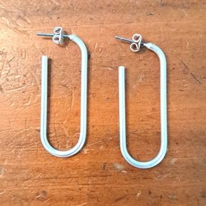 Banana republic silver hoop earrings — BUNDLE ME!